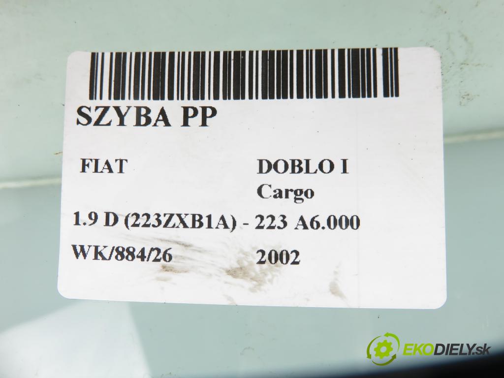 FIAT DOBLO Cargo (223_) FURGON 2002 46,00 1.9 D (223ZXB1A) - 223 A6.000 1910,00 Okno PP