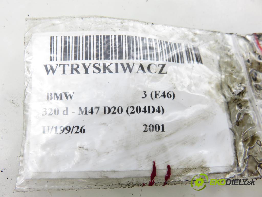 BMW 3 (E46) SEDAN 2001 110,00 320 d - M47 D20 (204D4) 1995,00 vstrekovač 0445110131 ; 7789661 (Vstrekovač paliva)