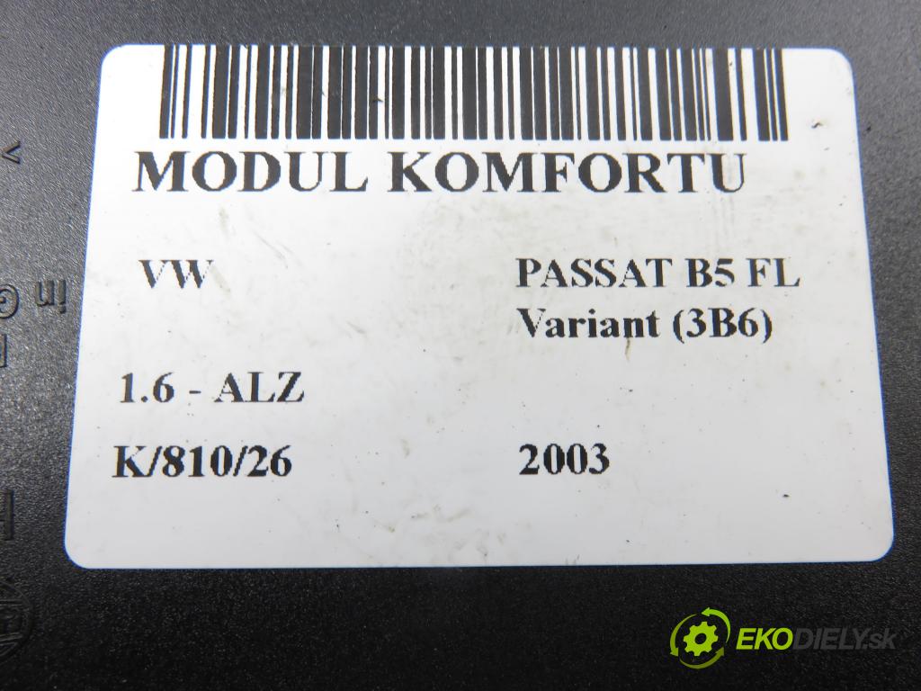 VW PASSAT B5.5 Variant (3B6) KOMBI 2003 75,00 1.6 - ALZ 1595,00 MODUL komfortu 1C0959799A ; 5DK00821300