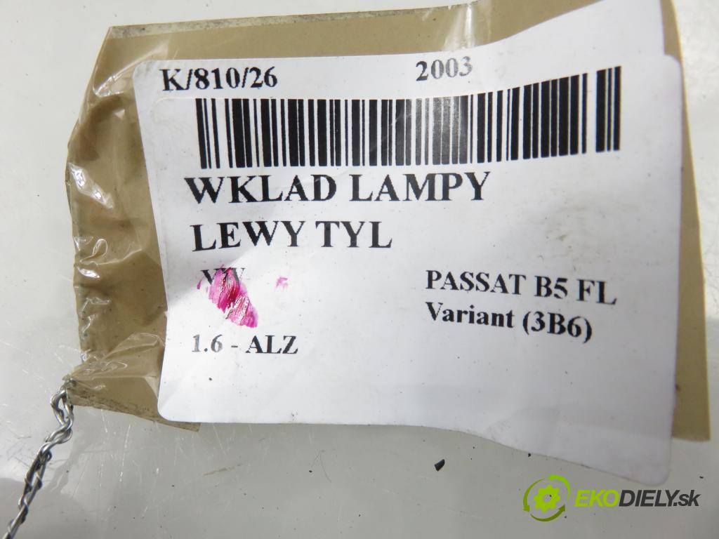 VW PASSAT B5.5 Variant (3B6) KOMBI 2003 75,00 1.6 - ALZ 1595,00 PŘÍSPĚVEK svetla levý ZADNÍ: 3B9945257B