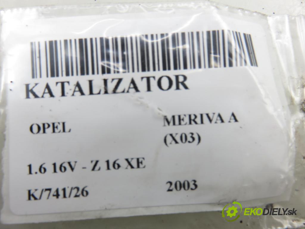 OPEL MERIVA A nadwozie wielkoprzestrzenne (MPV) (X03) HB 2003 74,00 1.6 16V - Z 16 XE 1598,00 Potrubie VYČERPAT: 13105074 (Výfukové potrubie)