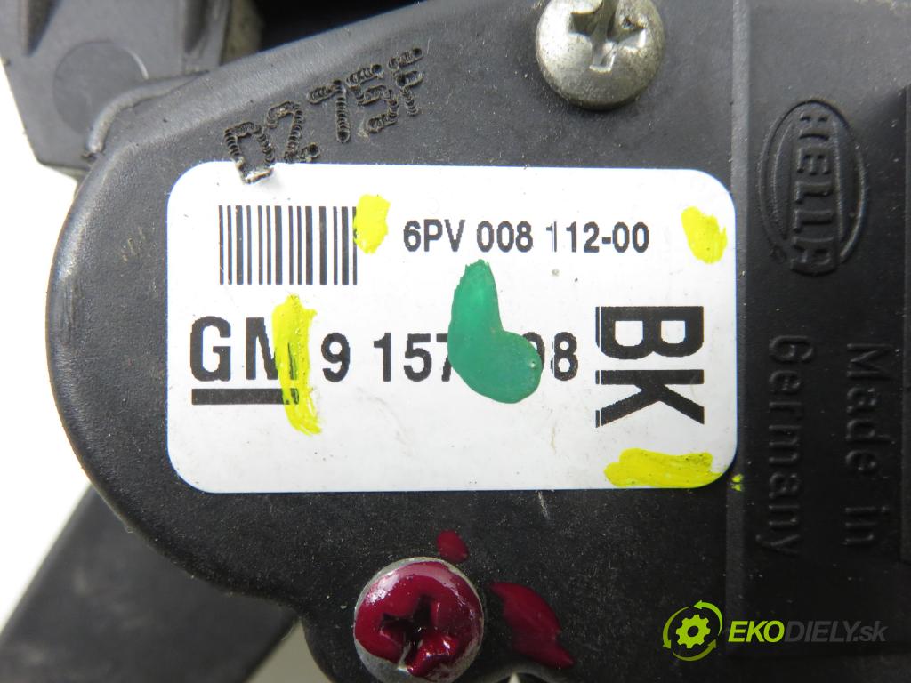 OPEL ASTRA H (A04) HB 2005 74,00 1.7 CDTI 100 - Z 17 DTH 1686,00 Potenciometer plynu 9157998BK ; 6PV00811200 (Potenciometer plynového pedálu)