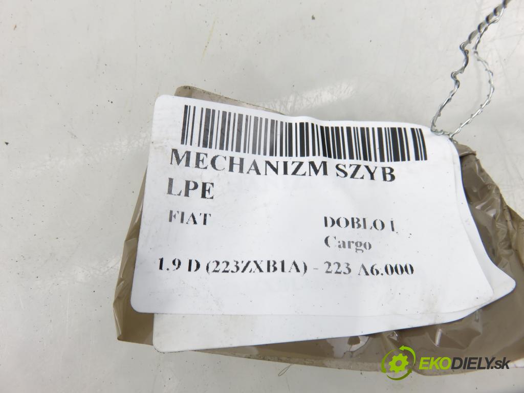 FIAT DOBLO Cargo (223_) FURGON 2002 46,00 1.9 D 63 1910,00 mechanismus oken