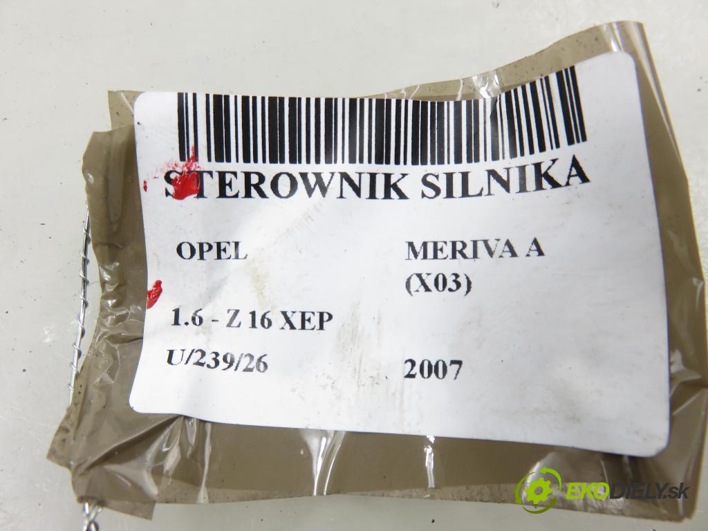 OPEL MERIVA A nadwozie wielkoprzestrzenne (MPV) (X03) HB 2007 77,00 1.6 - Z 16 XEP 1598,00 Riadiaca jednotka Motor 12249823