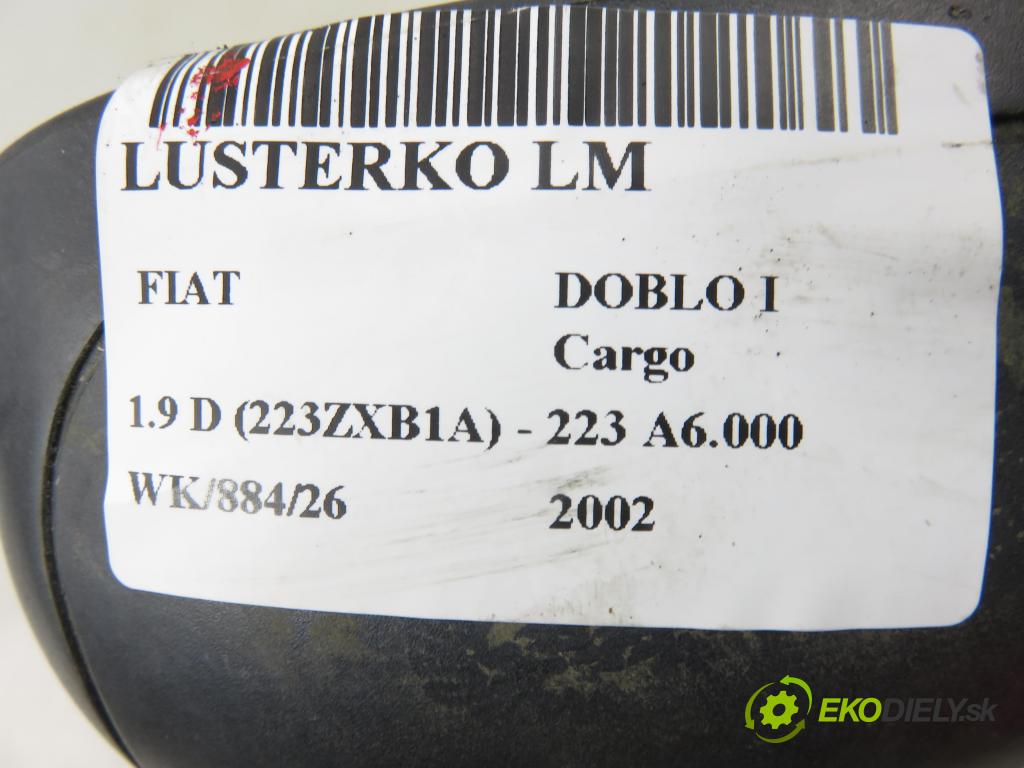 FIAT DOBLO Cargo (223_) FURGON 2002 46,00 1.9 D 63 1910,00 zpětné zrcátko