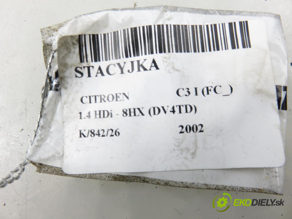CITROEN C3 I (FC_) HB 2002 50,00 1.4 HDi 8V - 8HX 1398,00 spínačka N0501413 ; 9632897680 (Spínací skříňka)
