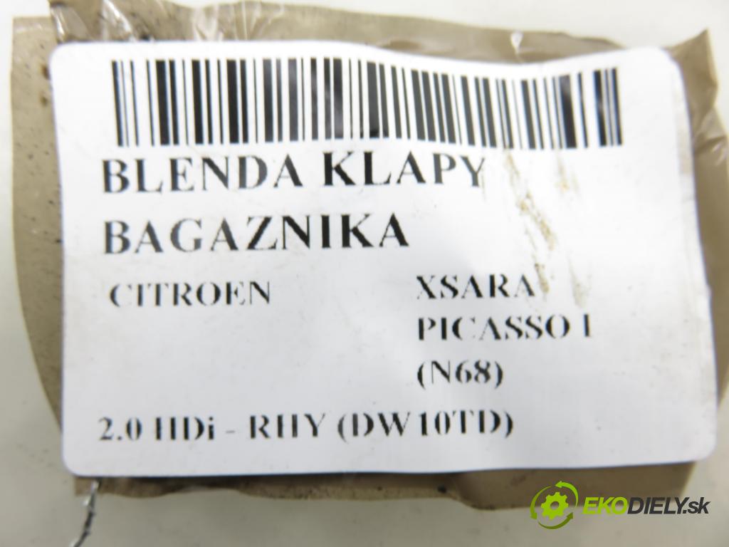 CITROEN XSARA PICASSO (N68) MINIVAN 2000 66,00 2.0 HDi 8V 90 - RHY 1997,00 Zadné čelo dverí kufor 9635595877E