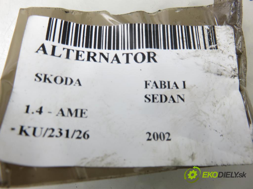 SKODA FABIA I SEDAN (6Y3) SEDAN 2002 50,00 1.4 MPI 68 - AME 1397,00 Alternátor 047903017 (Alternátor)