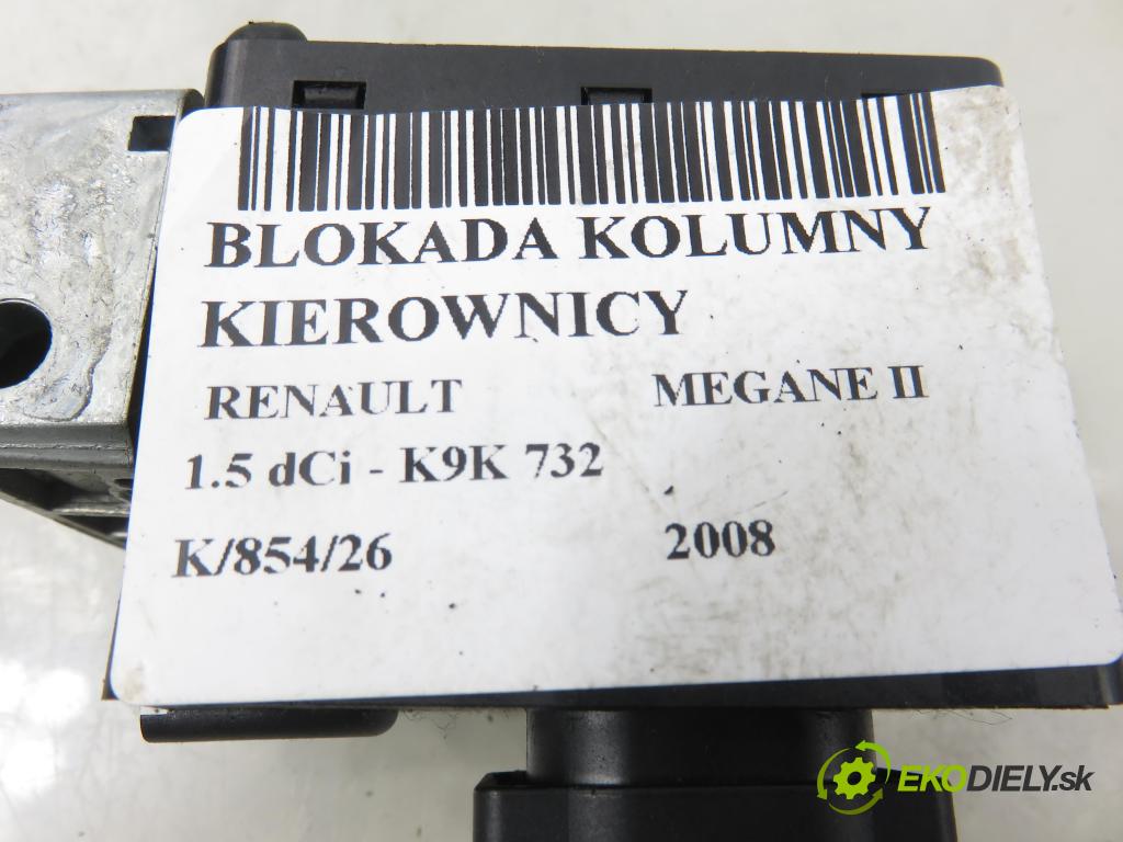 RENAULT MEGANE II (BM0/1_, CM0/1_) HB 2008 78,00 1.5 dCi 106 - K9K 732 1461,00 blokáda tyče volantu 8200604932 ; E0160400