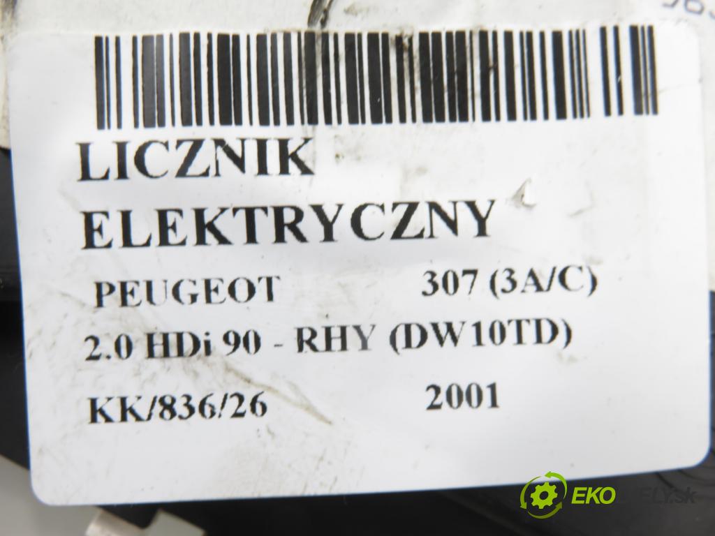 PEUGEOT 307 (3A/C) HB 2001 66,00 2.0 HDi 90 - RHY (DW10TD) 1997,00 Prístrojovka elektrický 9636708880C