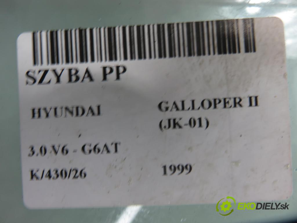 HYUNDAI GALLOPER II (JK-01) TERENOWY 1999 104,00 3.0 V6 - G6AT 2972,00 Okno PP