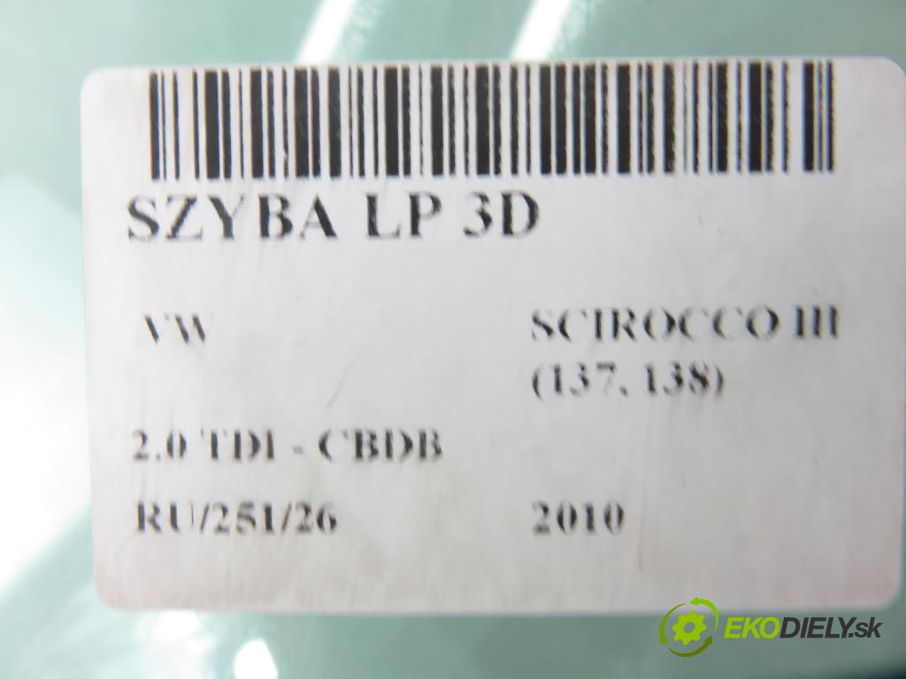 VW SCIROCCO III (137, 138) COUPE 2010 103,00 2.0 TDI - CBDB 1968,00 Okno LP 3D