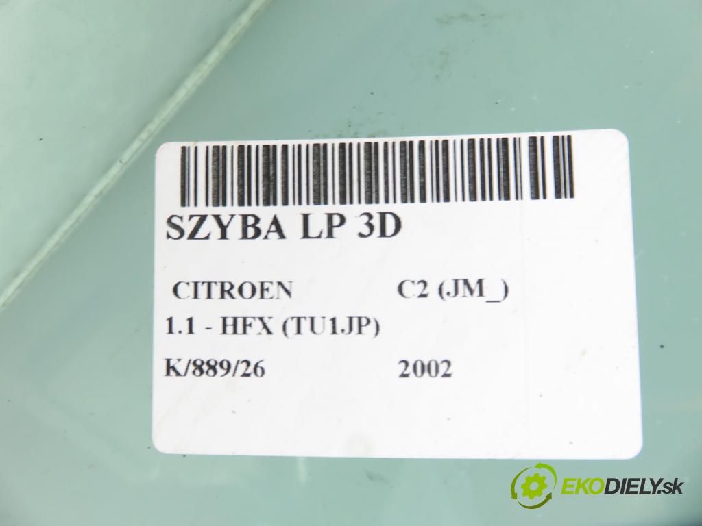CITROEN C2 (JM_) HB 2002 44,00 1.1 - HFX (TU1JP) 1124,00 okno LP 3D