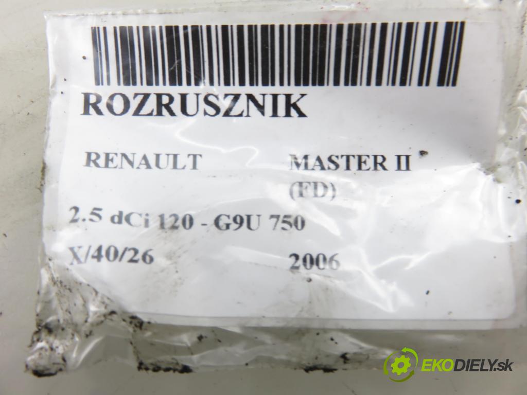 RENAULT MASTER II Skrzynia (FD) FURGON 2006 84,00 2.5 dCi 120 - G9U 750 2464,00 Štartér  (Štartér)