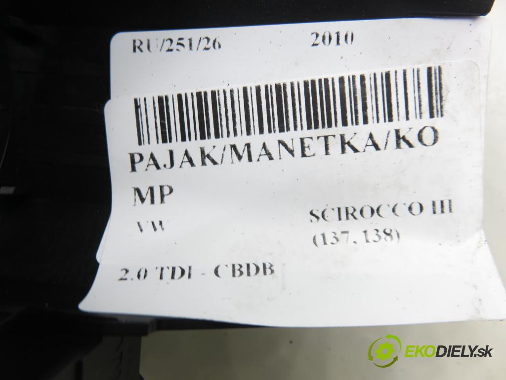 VW SCIROCCO III (137, 138) COUPE 2010 103,00 2.0 TDI - CBDB 1968,00 páčka/prepínač 5K0953569D ; 5K0953521BM