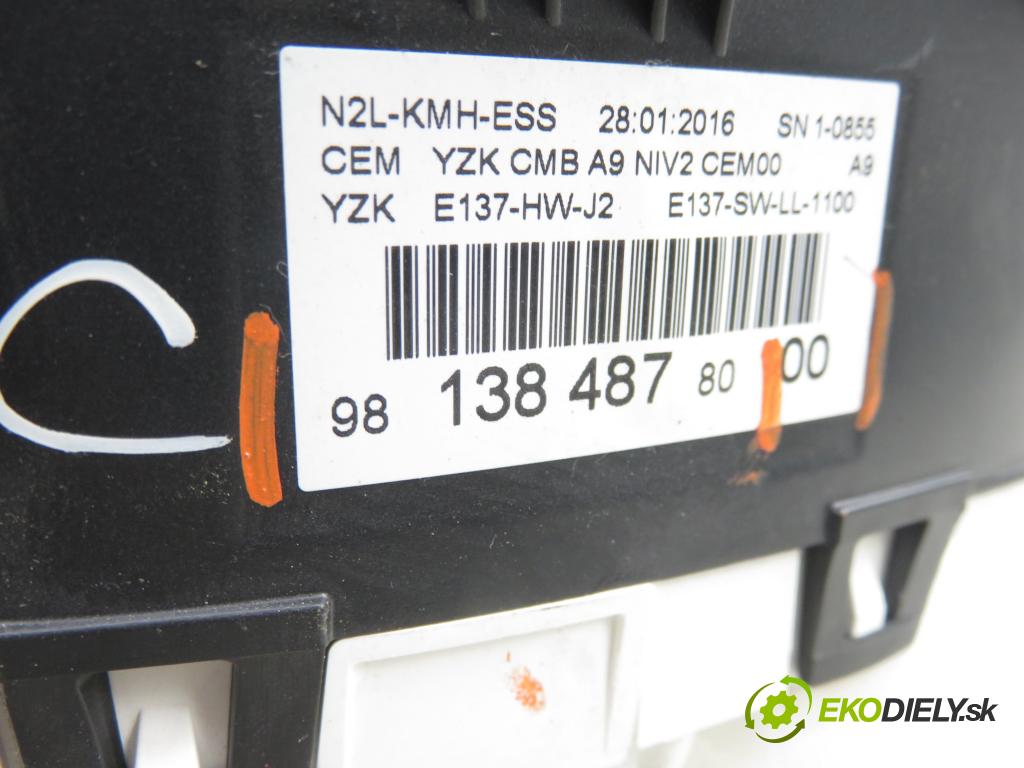 PEUGEOT 2008 I (CU_) CROSSOVER 2016 81,00 1.2 THP 110 - HNZ (EB2DT) 1199,00 Prístrojovka elektrický 9813848780