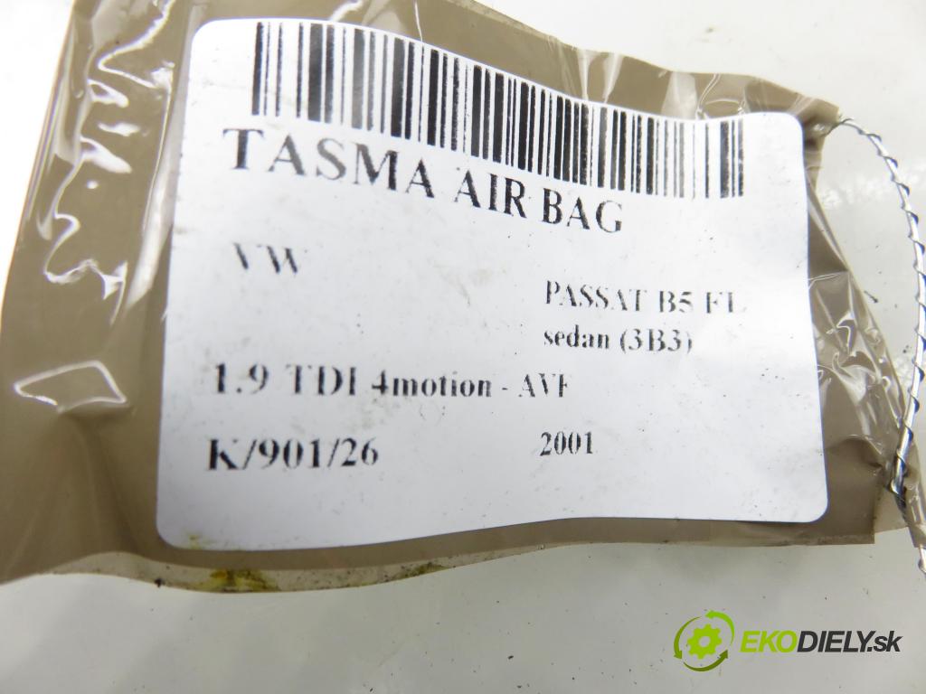 VW PASSAT B5.5 (3B3) SEDAN 2001 96,00 1.9 TDI 4motion - AVF 1896,00 PÁSKA: air BAG 1J0959654AC