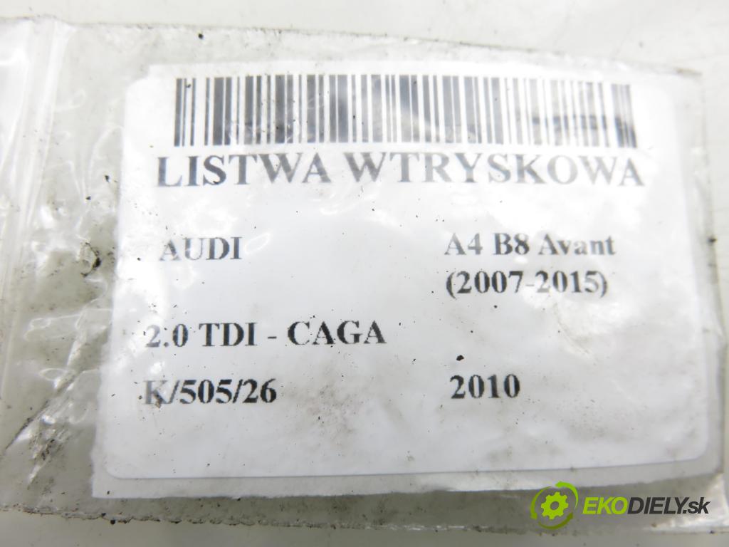 AUDI A4 Avant (8K5, B8) KOMBI 2010 105,00 2.0 TDI - CAGA 1968,00 Lišta vstrekovacia 03L130089A ; 0281002859 ; 057130764H (Vstrekovacia lišta)