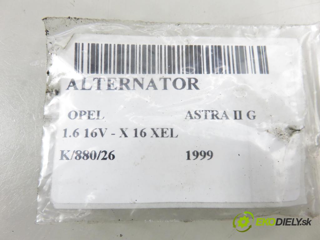 OPEL ASTRA G sedan (T98) HB 1999 74,00 1.6 16V - X 16 XEL 1598,00 Alternátor  (Alternátor)