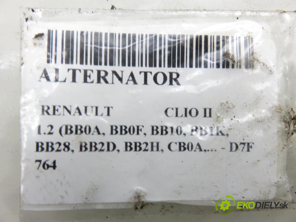 RENAULT CLIO II (BB_, CB_) HB 2001 43,00 1.2 (BB0A, BB0F, BB10, BB1K, BB28, BB2D, BB2H, CB0 1149,00 Alternátor 8200065730 ; A001TA2293 (Alternátor)