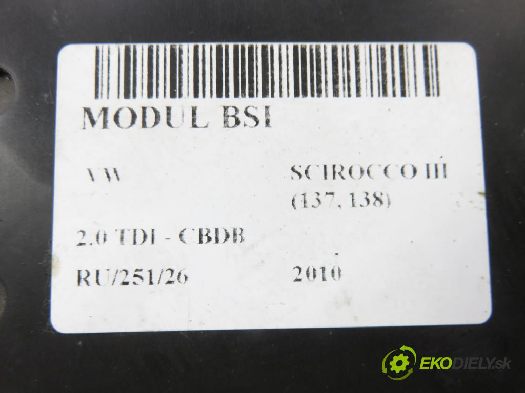 VW SCIROCCO III (137, 138) COUPE 2010 103,00 2.0 TDI - CBDB 1968,00 MODUL BSI 5WK50284A ; 5K0937086F