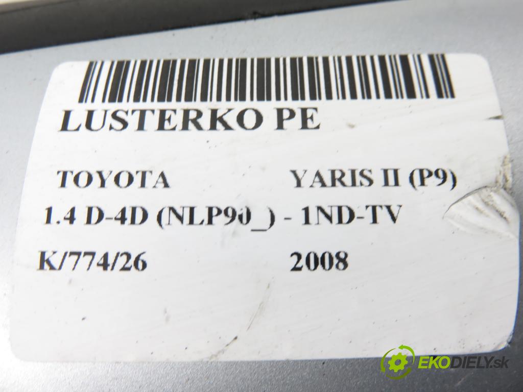 TOYOTA YARIS (_P9_) HB 2008 66,00 1.4 D-4D (NLP90_) - 1ND-TV 1364,00 Spätné zrkadlo