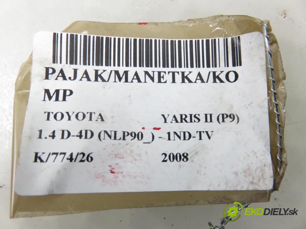 TOYOTA YARIS (_P9_) HB 2008 66,00 1.4 D-4D (NLP90_) - 1ND-TV 1364,00 páčka/prepínač 0D08017F142