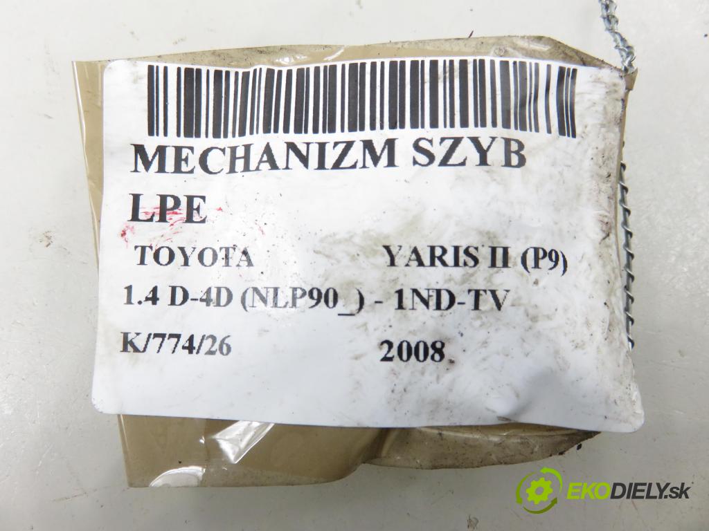 TOYOTA YARIS (_P9_) HB 2008 66,00 1.4 D-4D (NLP90_) - 1ND-TV 1364,00 Mechanizmus okien 857020F010 ; 983712100