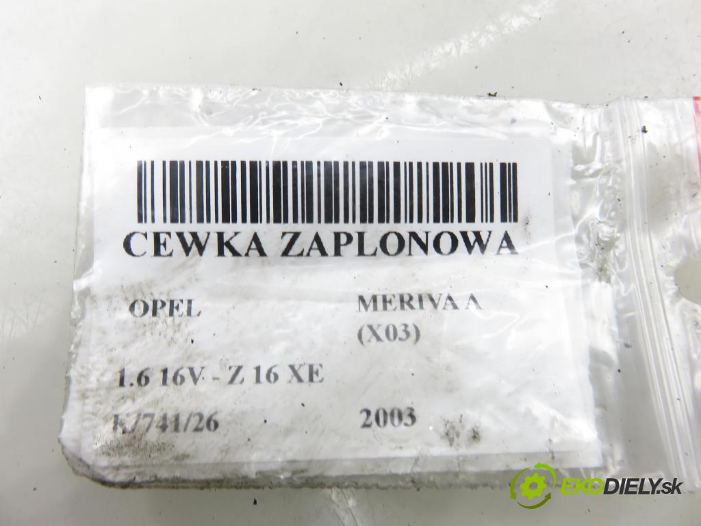 OPEL MERIVA A nadwozie wielkoprzestrzenne (MPV) (X03) HB 2003 74,00 1.6 16V - Z 16 XE 1598,00 Cievka zapaľovacia U6002