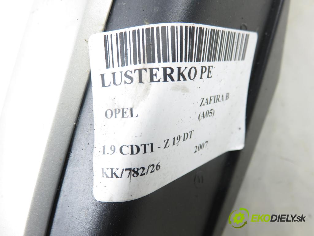 OPEL ZAFIRA B (A05) MINIVAN 2007 88,00 1.9 CDTI 8V 120 - Z 19 DT 1910,00 Spätné zrkadlo 13131974SG