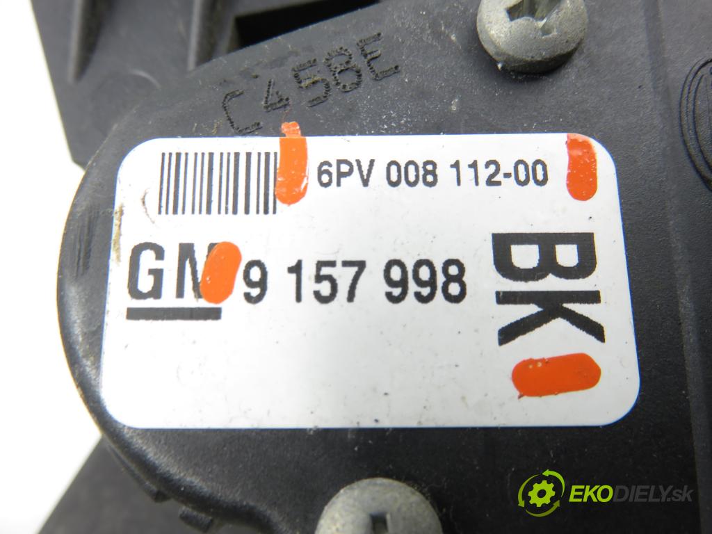 OPEL ASTRA G liftback (T98) HB 2008 66,00 1.4 - Z 14 XEP 1364,00 Potenciometer plynu 9157998BK ; 6PV00811200 (Potenciometer plynového pedálu)