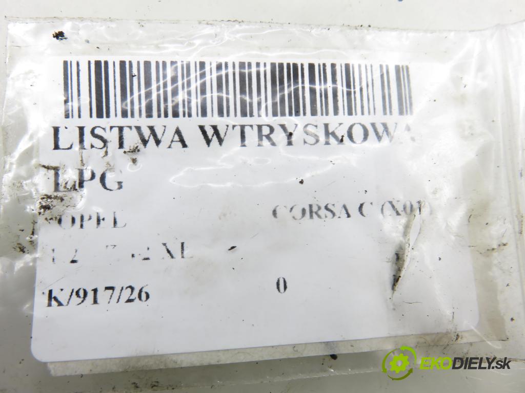 OPEL CORSA C (X01) HB 2000 55,00 1.2 16V 75 - Z 12 XE 1199,00 lišta vstřikovací LPG 67R010223