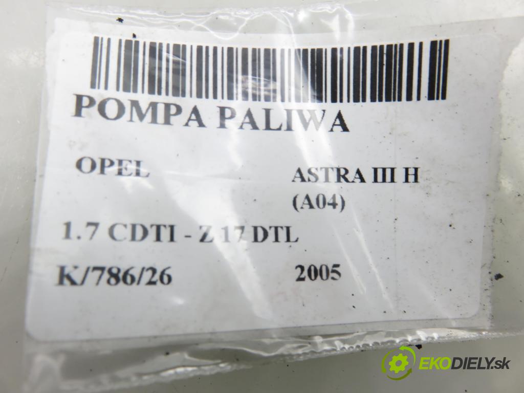 OPEL ASTRA H (A04) HB 2005 59,00 1.7 CDTI - Z 17 DTL 1686,00 senzor hladiny paliva 13119489 ; 0580300041
