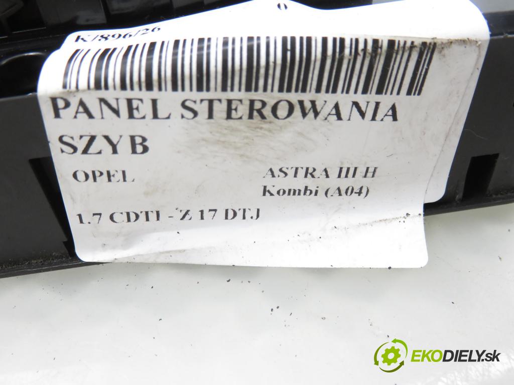 OPEL ASTRA H Kombi (A04) KOMBI 2009 81,00 1.7 CDTI - Z 17 DTJ 1686,00 Panel ovládania okien 13228706CD