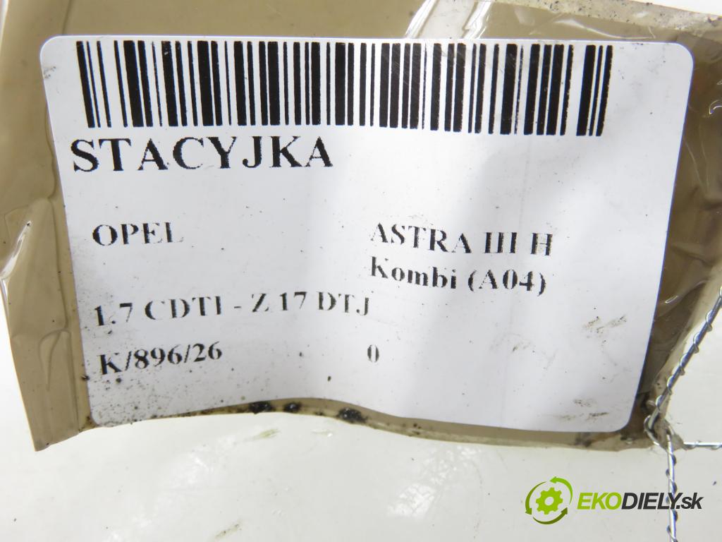 OPEL ASTRA H Kombi (A04) KOMBI 2009 81,00 1.7 CDTI - Z 17 DTJ 1686,00 spinačka 2421430 ; N0501881 ; N0501882 (Spínacia skrinka)