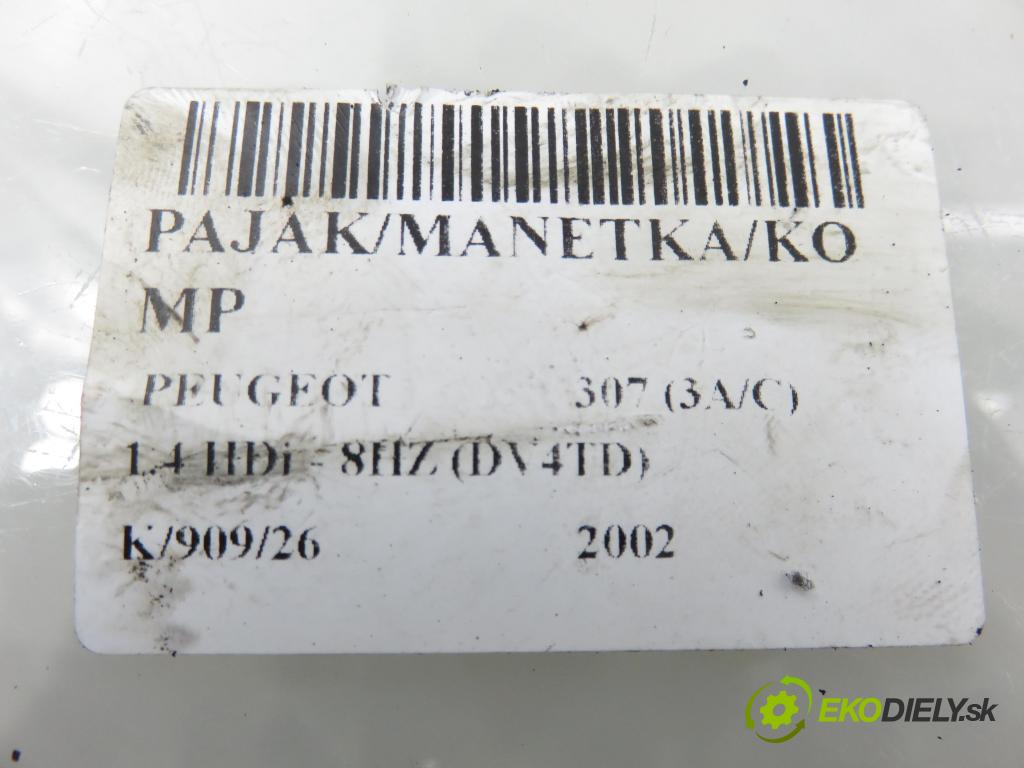 PEUGEOT 307 (3A/C) HB 2002 50,00 1.4 HDi - 8HZ (DV4TD) 1398,00 páčka/prepínač 96530935XT