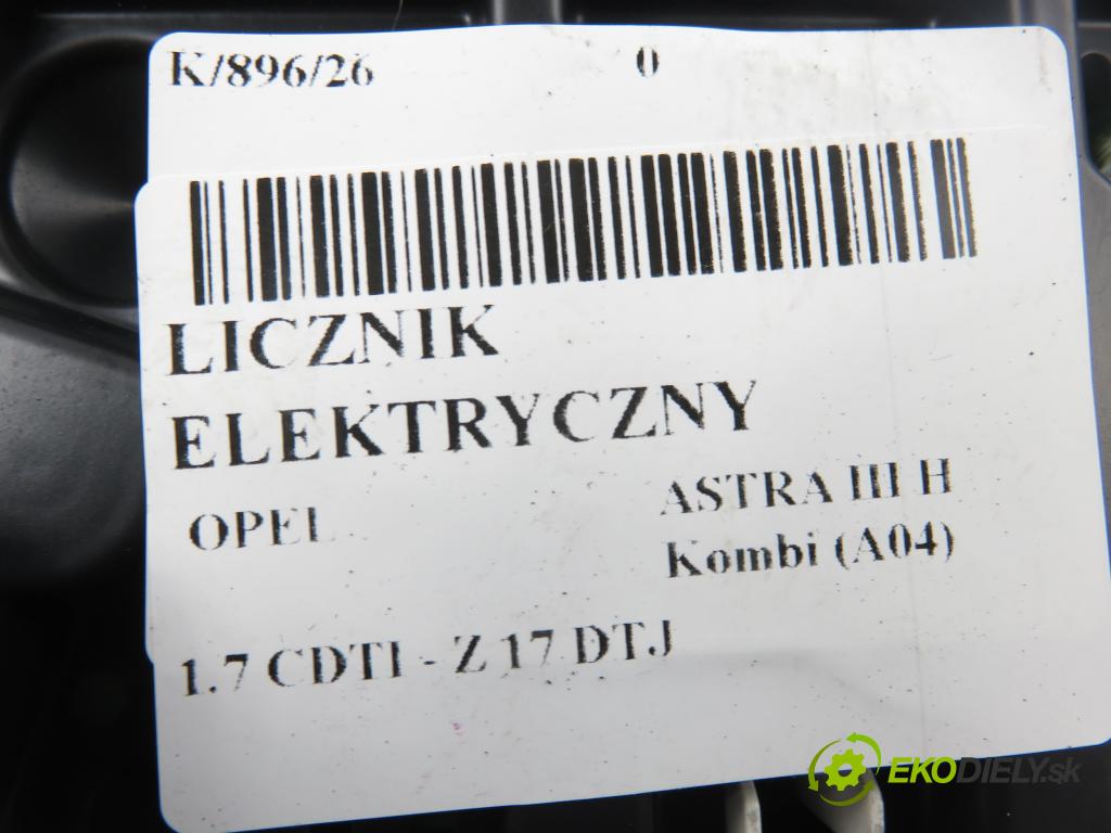OPEL ASTRA H Kombi (A04) KOMBI 2009 81,00 1.7 CDTI - Z 17 DTJ 1686,00 Prístrojovka elektrický 13309003YD ; 13309003