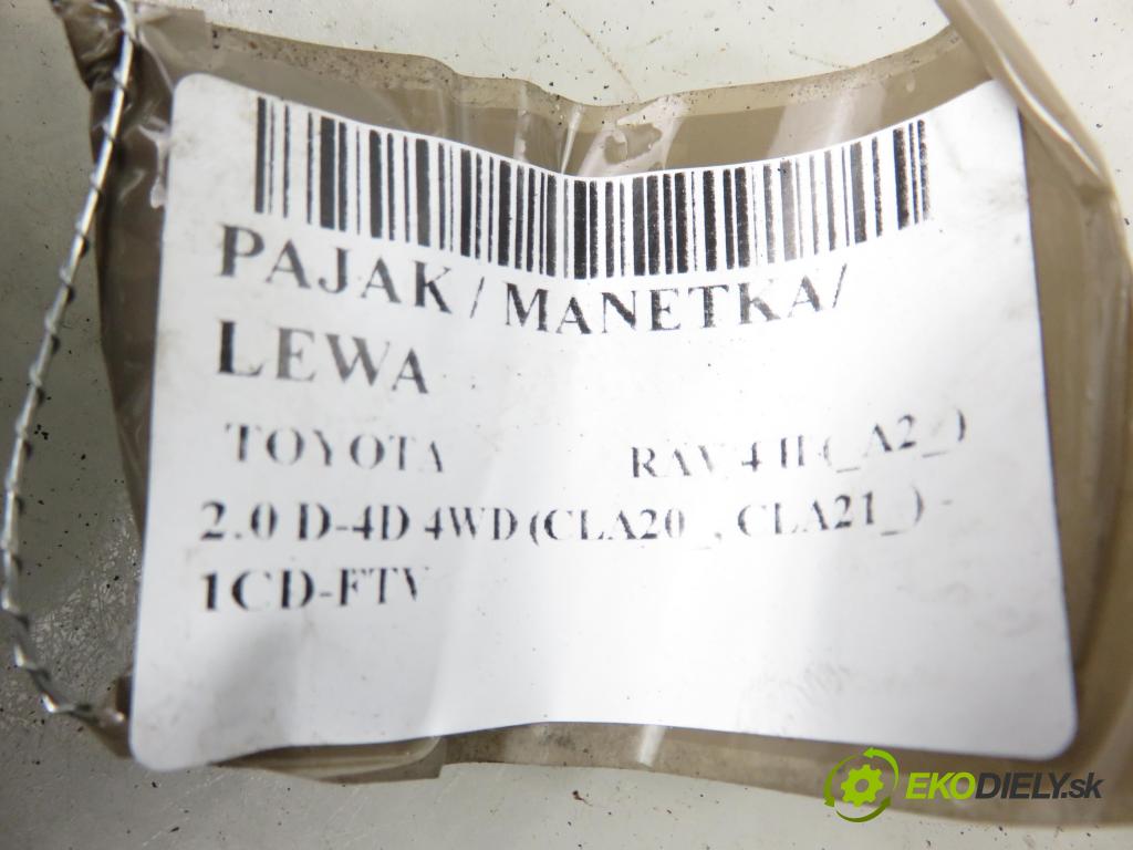 TOYOTA RAV 4 II (_A2_) SUV 2003 85,00 2.0 D-4D 4WD (CLA20_, CLA21_) - 1CD-FTV 1995,00 / páčka ľavá strana 42010173682