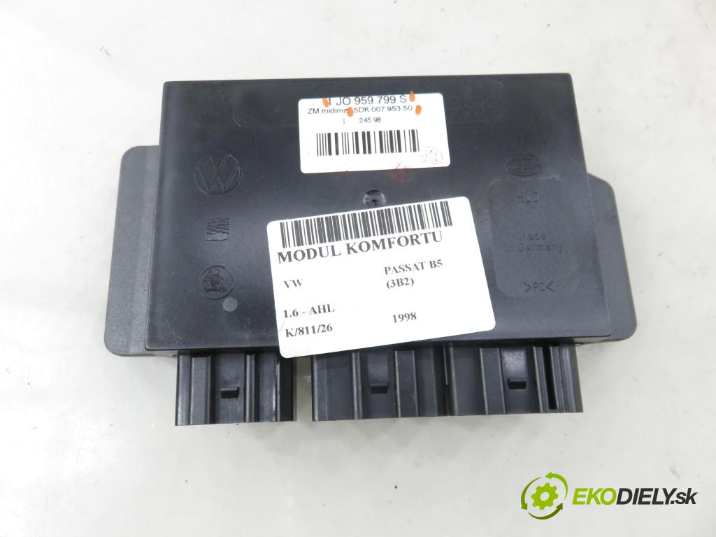 VW PASSAT B5 (3B2) SEDAN 1998 74,00 1.6 - AHL 1595,00 MODUL komfortu 1J0959799S ; 5DK00795350