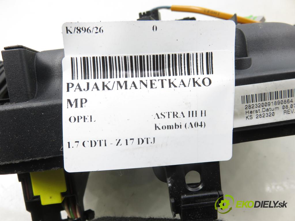 OPEL ASTRA H Kombi (A04) KOMBI 2009 81,00 1.7 CDTI - Z 17 DTJ 1686,00 páčka/prepínač 13313710ML ; 204837