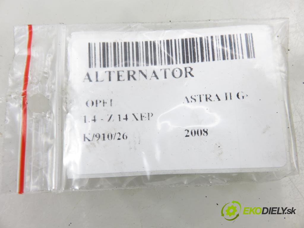 OPEL ASTRA G liftback (T98) HB 2008 66,00 1.4 - Z 14 XEP 1364,00 Alternátor 13222929 ; MS1012100940 (Alternátor)