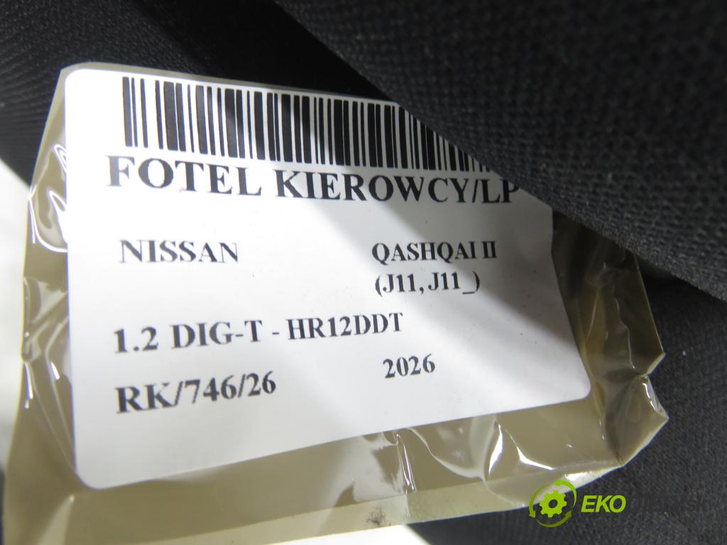 NISSAN QASHQAI II (J11, J11_) CROSSOVER 2015 85,00 1.2 DIG-T - HR12DDT 1197,00 sedadlo ŘIDIČE / LP 