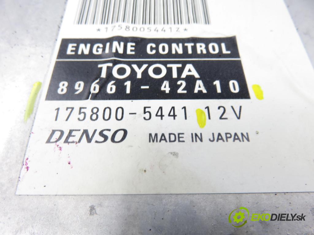 TOYOTA RAV 4 II (_A2_) SUV 2003 85,00 2.0 D-4D 4WD (CLA20_, CLA21_) - 1CD-FTV 1995,00 Riadiaca jednotka Motor 8966142A10 ; 1758005441