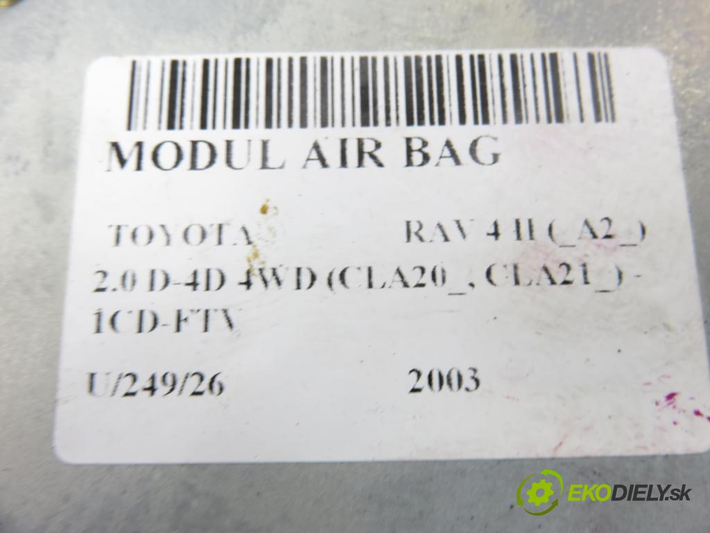 TOYOTA RAV 4 II (_A2_) SUV 2003 85,00 2.0 D-4D 4WD (CLA20_, CLA21_) - 1CD-FTV 1995,00 MODUL air BAG 8917042160 ; 1523006912