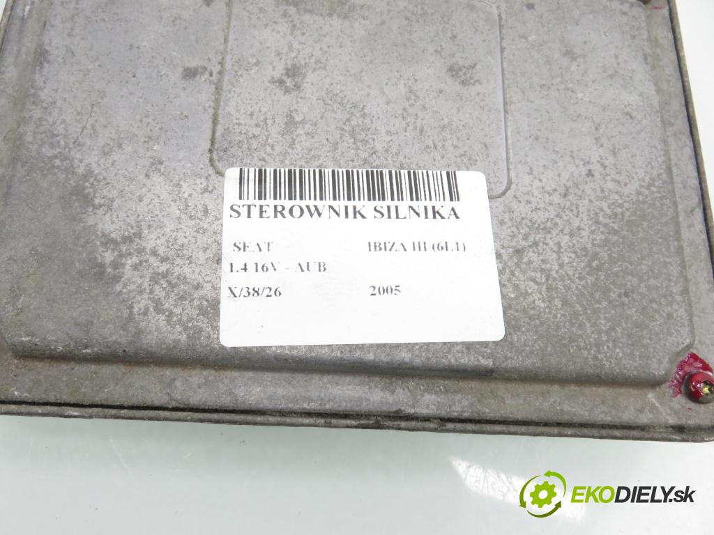SEAT IBIZA III (6L1) HB 2005 74,00 1.4 16V - AUB 1390,00 Riadiaca jednotka Motor 036906034AL ; IAW4MVAL ; 6160064404