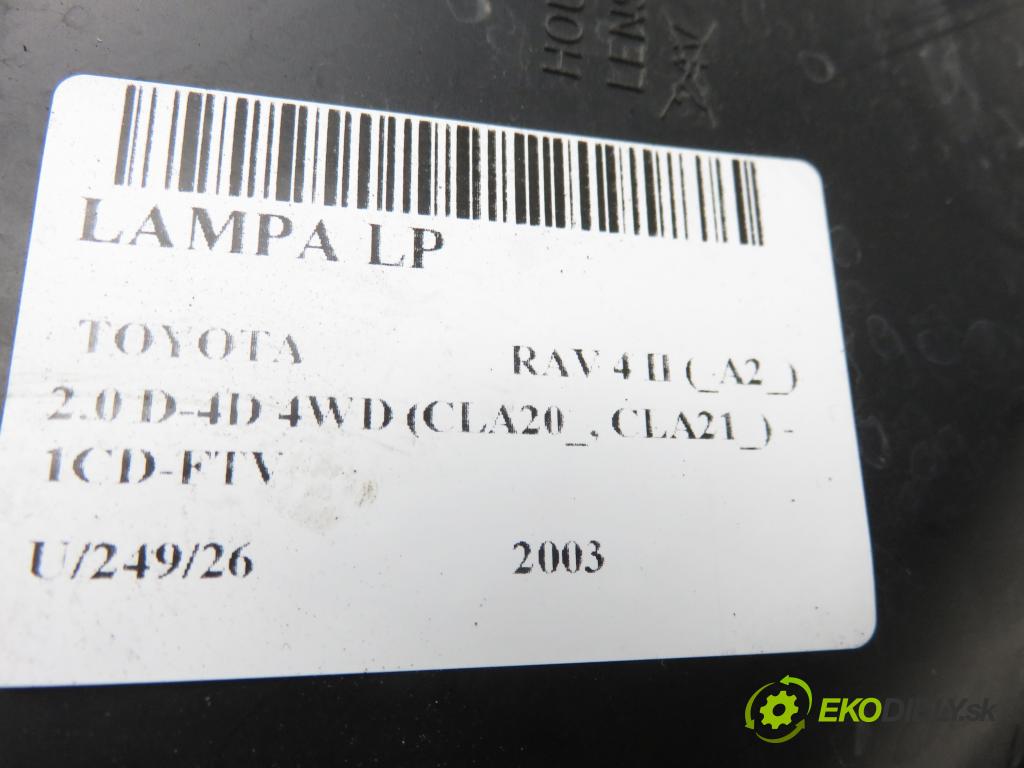 TOYOTA RAV 4 II (_A2_) SUV 2003 85,00 2.0 D-4D 4WD (CLA20_, CLA21_) - 1CD-FTV 1995,00 Svetlo LP