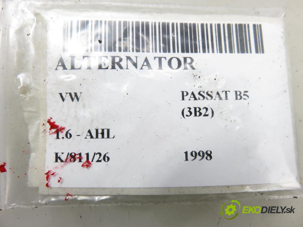 VW PASSAT B5 (3B2) SEDAN 1998 74,00 1.6 - AHL 1595,00 Alternátor 06B903016D (Alternátor)