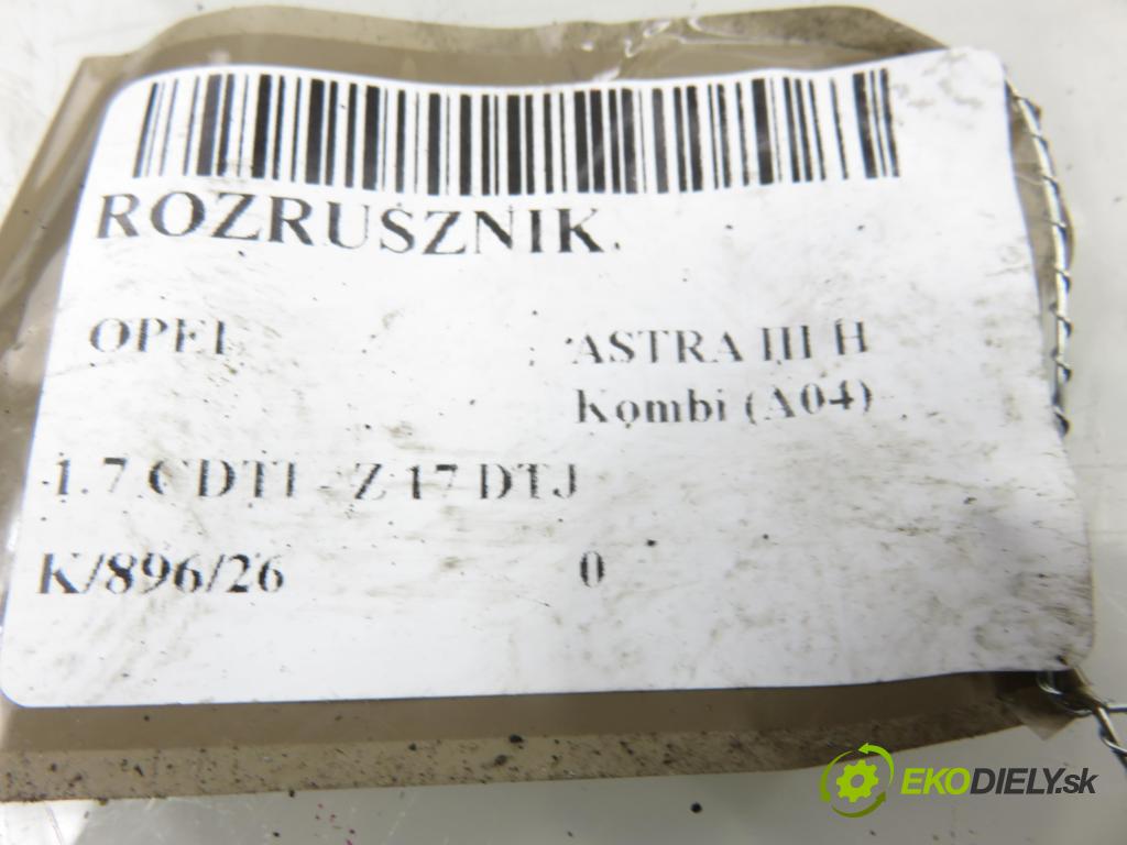 OPEL ASTRA H Kombi (A04) KOMBI 2009 81,00 1.7 CDTI - Z 17 DTJ 1686,00 startér 8980147431 ; S114925A (Startér)