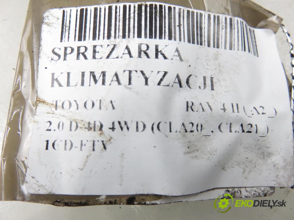 TOYOTA RAV 4 II (_A2_) SUV 2003 85,00 2.0 D-4D 4WD (CLA20_, CLA21_) - 1CD-FTV 1995,00 KOMPRESOR: klimatizácie 4472204303 (Kompresor klimatizácie)