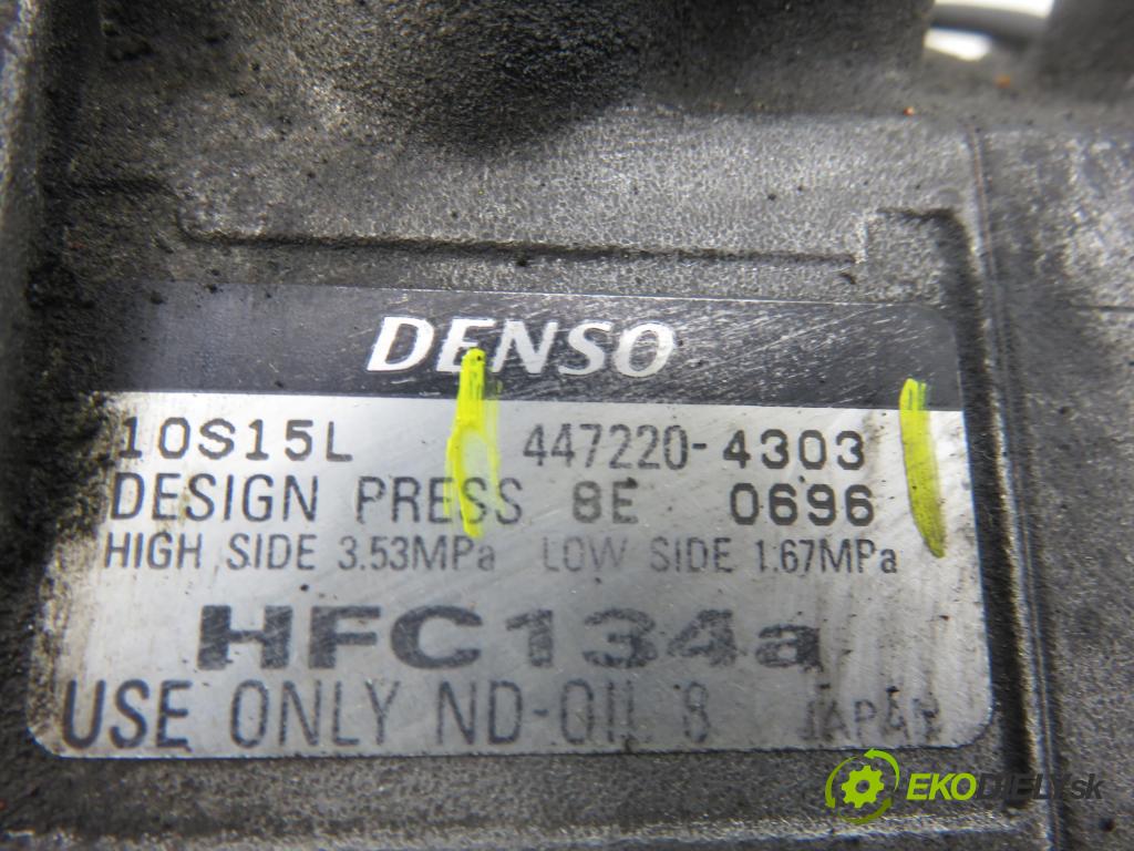 TOYOTA RAV 4 II (_A2_) SUV 2003 85,00 2.0 D-4D 4WD (CLA20_, CLA21_) - 1CD-FTV 1995,00 KOMPRESOR: klimatizácie 4472204303 (Kompresor klimatizácie)